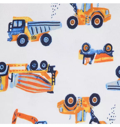 Good Night Pajama In Construction Trucks