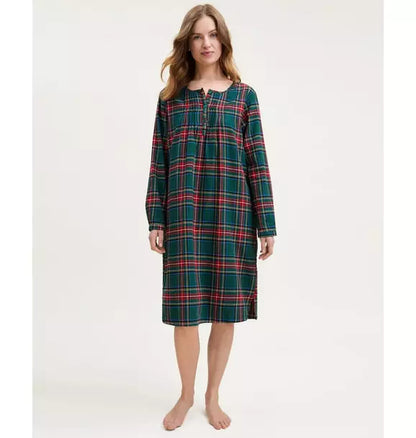 Women's Brushed Twill Beatrice Nightgown in Kensington Tartan