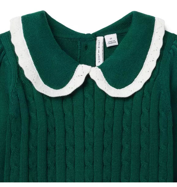 Cable Knit Collared Sweater