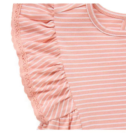 Striped Ruffle Matching Set