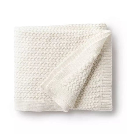 Herringbone Cream Baby Blanket