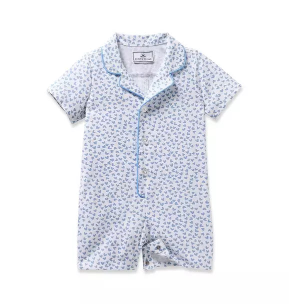 Infants Classic Romper in Bluehearts