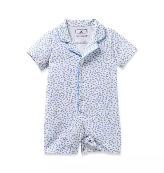 Infants Classic Romper in Bluehearts
