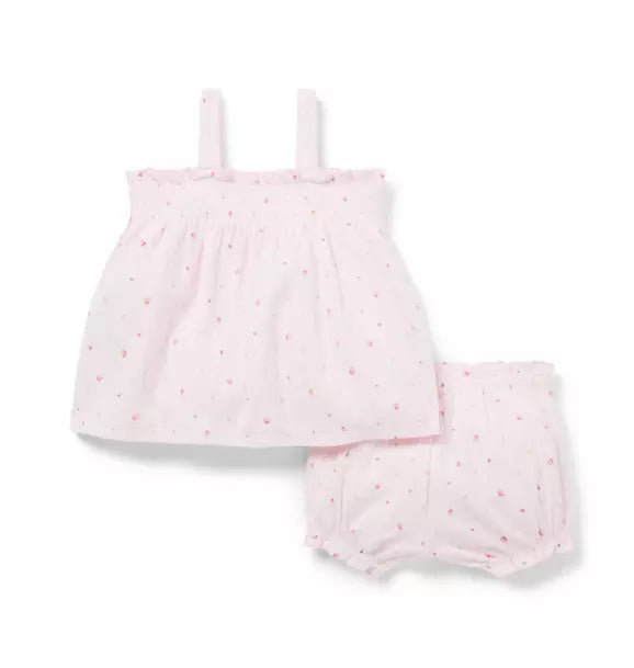 Baby Floral Pointelle Matching Set