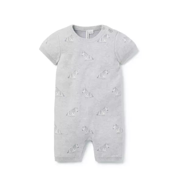 Baby Zebra Knit Romper