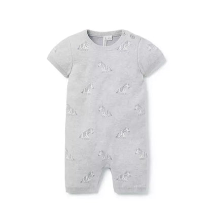 Baby Zebra Knit Romper