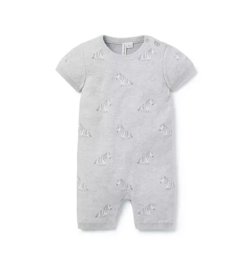 Baby Zebra Knit Romper