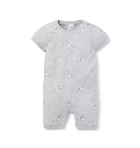 Baby Zebra Knit Romper