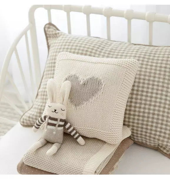 Mini Toss Grey Heart Cushion
