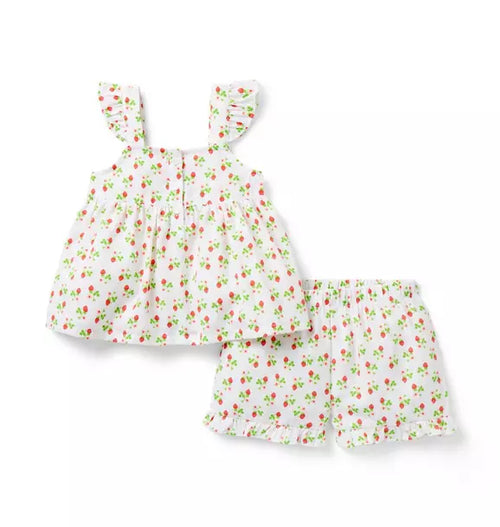 Good Night Ruffle Pajama In Strawberry