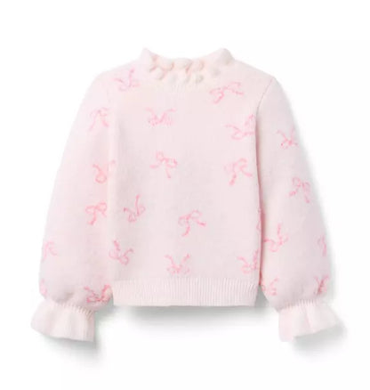 Bow Ruffle Collar Sweater