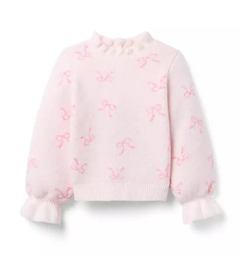 Bow Ruffle Collar Sweater