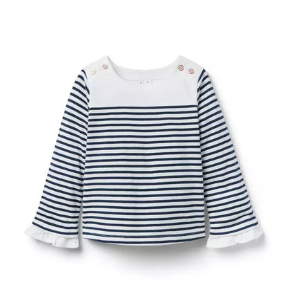 Striped Bell Sleeve Top