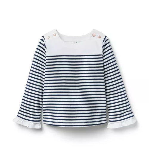 Striped Bell Sleeve Top