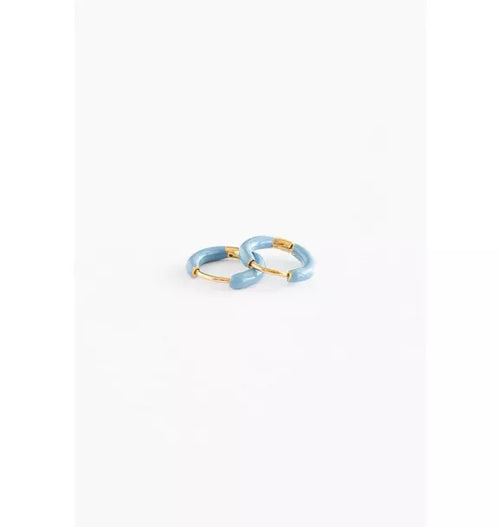 Enamel Hoop Earrings