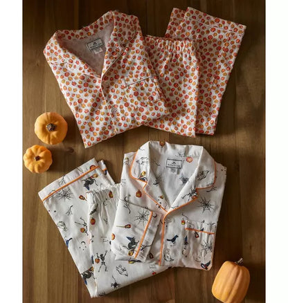 Kid's Twill Pajama Set in Trick or Treat