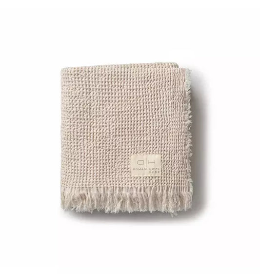 Waffle Muslin Cream Baby Blanket