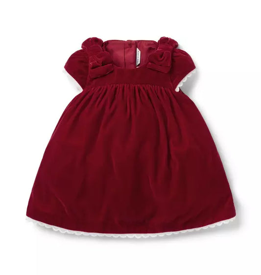 The Holiday Velvet Baby Dress