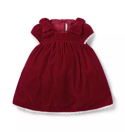 The Holiday Velvet Baby Dress