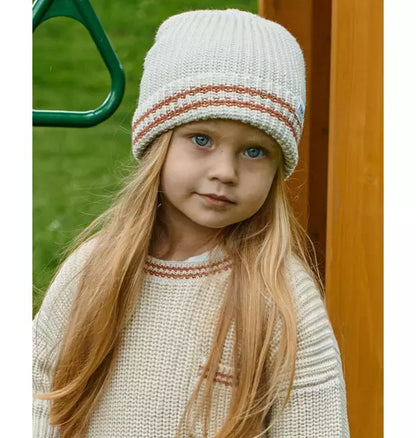 Beanie Tennis Chunky - Ecru/Terracotta