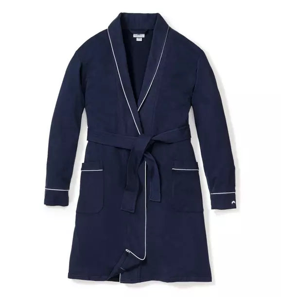 Women's Robe in Navy Flannel