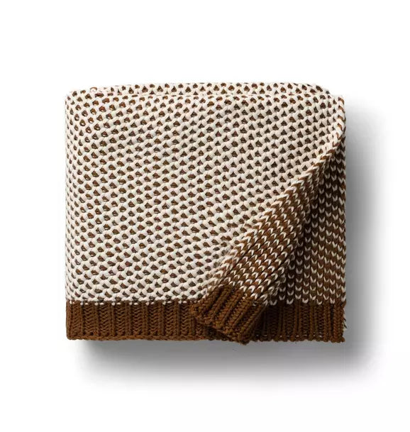 Honeycomb Brown Baby Blanket