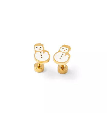 Snowman Stud Earrings