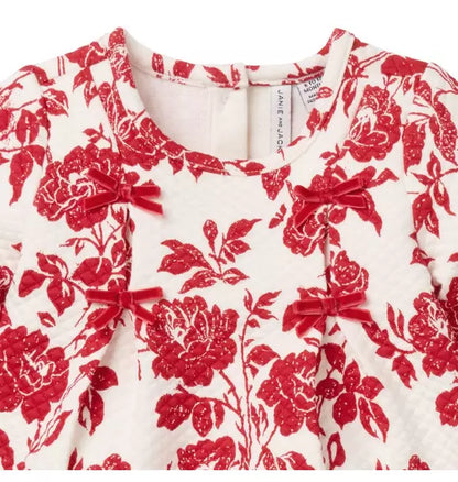 The Floral Quilted Bow Matching Baby Set