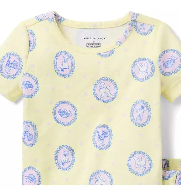 Good Night Short Pajama In Animal Portrait