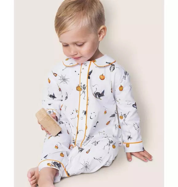 Baby's Twill Cambridge Romper in Trick or Treat