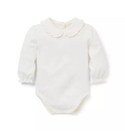 Baby Ruffle Trim Collar Bodysuit