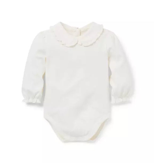 Baby Ruffle Trim Collar Bodysuit
