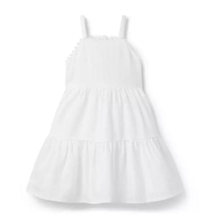 Textured Stripe Tiered Dress