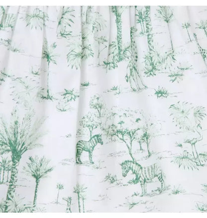 Baby Safari Toile Ruffle Matching Set