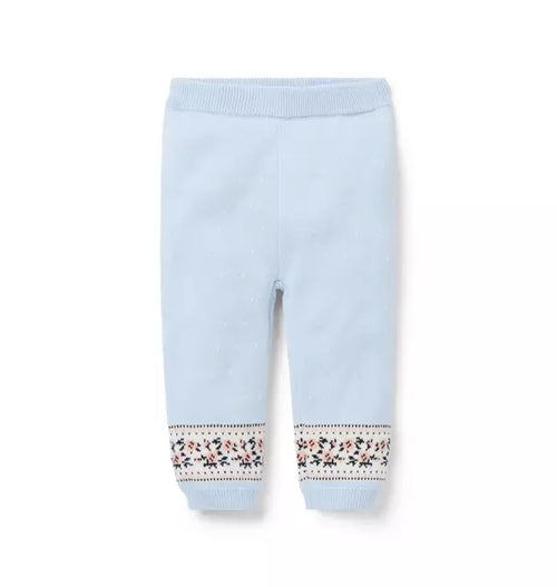 Baby Floral Fair Isle Sweater Pant