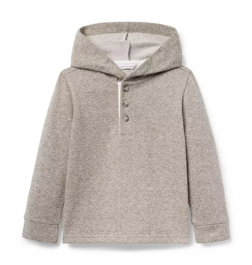 Herringbone Hooded Sweatshirt