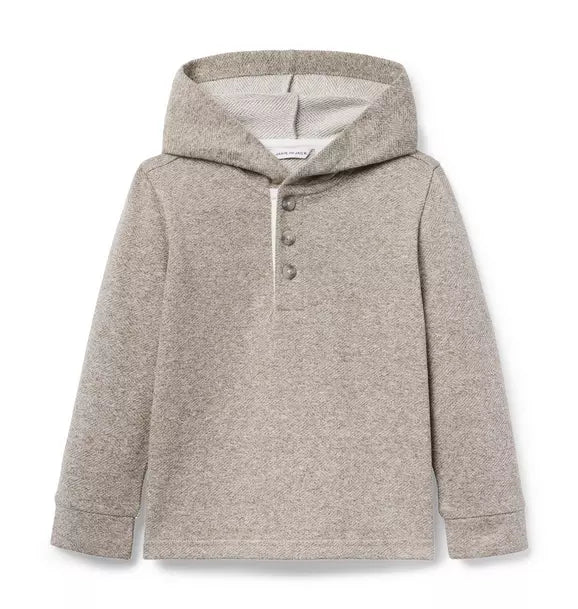 Herringbone Hooded Sweatshirt