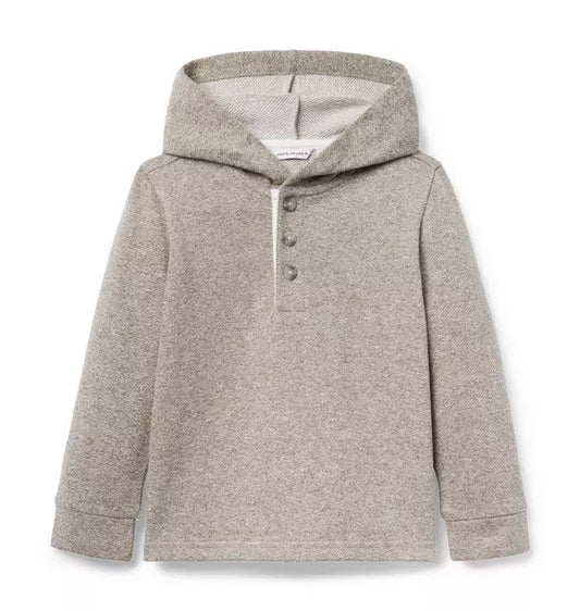 Herringbone Hooded Sweatshirt
