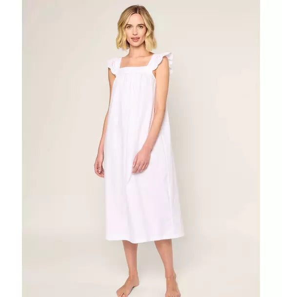 Women's Twill Clara Nightgown in White