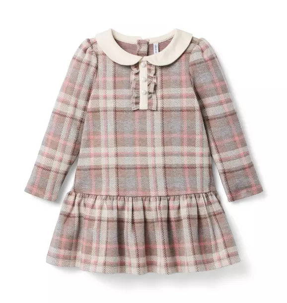 Plaid Jacquard Dropwaist Dress