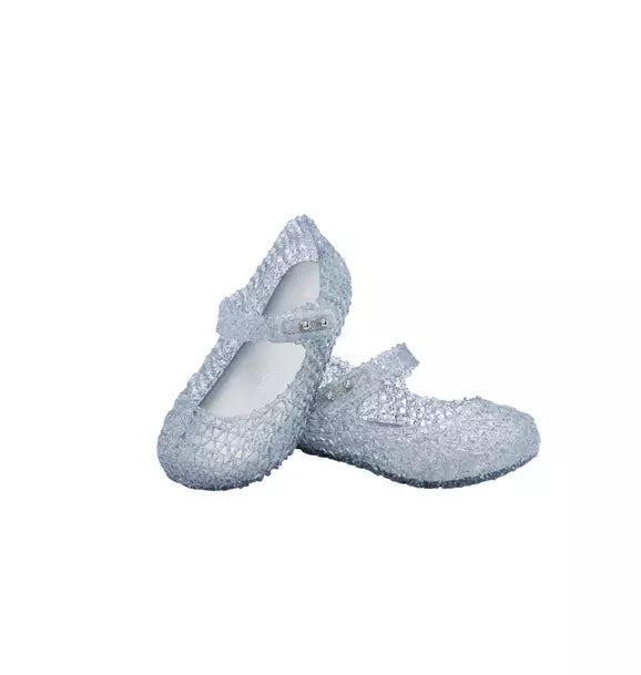 Toddler Campana Papel Mary Jane Ballet Flat in Glitter Clear