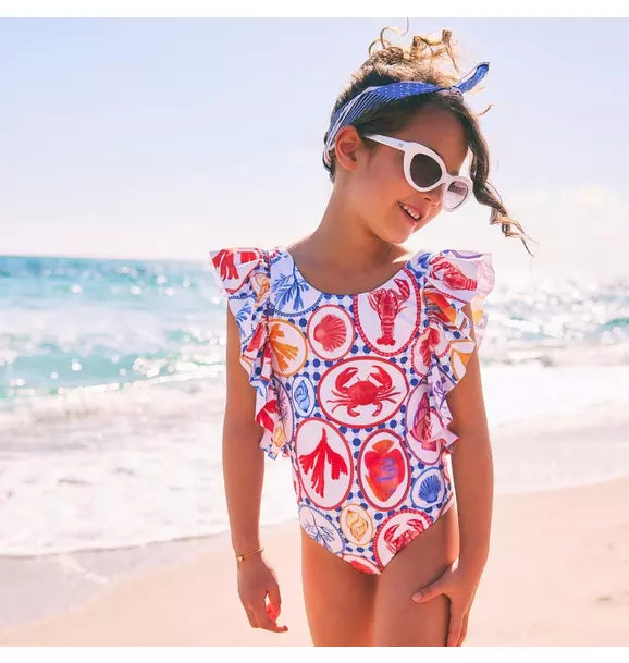 Recycled Ocean Icon Ruffle Swimsuit