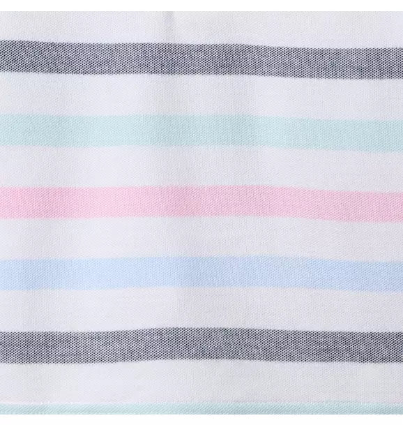 The Classic Striped Pique Polo