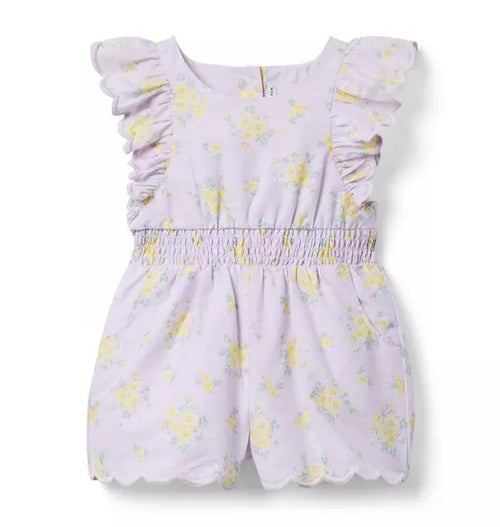 Floral Scalloped Romper