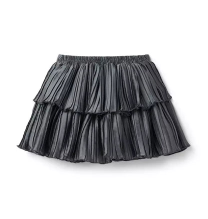 Pleated Tiered Skirt