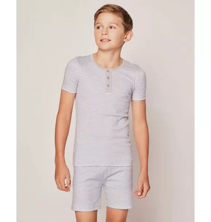 Grey Stripes Snug Fit Short Set
