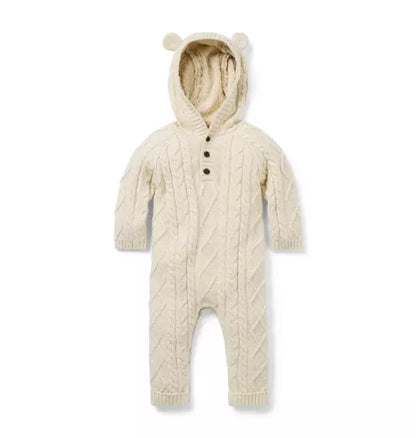 Baby Bear Ear Hooded One-Piece