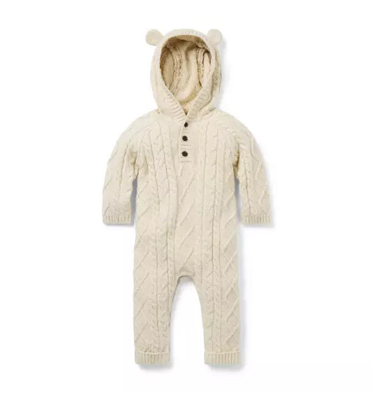 Baby Bear Ear Hooded One-Piece