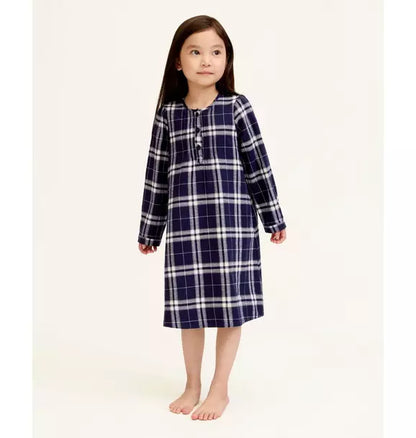 Children's Brushed Twill Beatrice Nightgown in Oxford Tartan