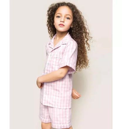 Pink Gingham Short Set